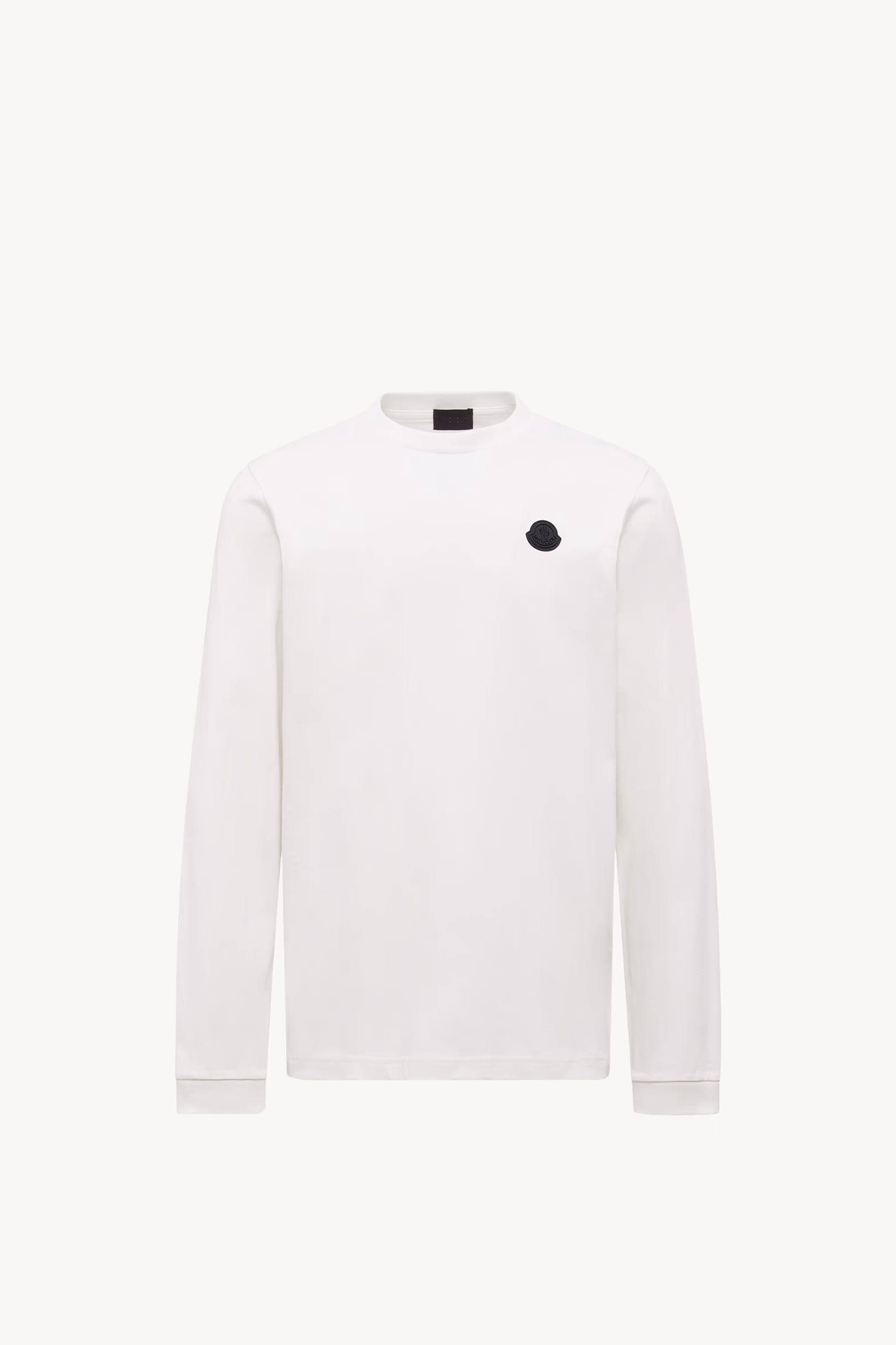 Graphic Logo Long Sleeve Cotton T-Shirt Men White Moncler 2
